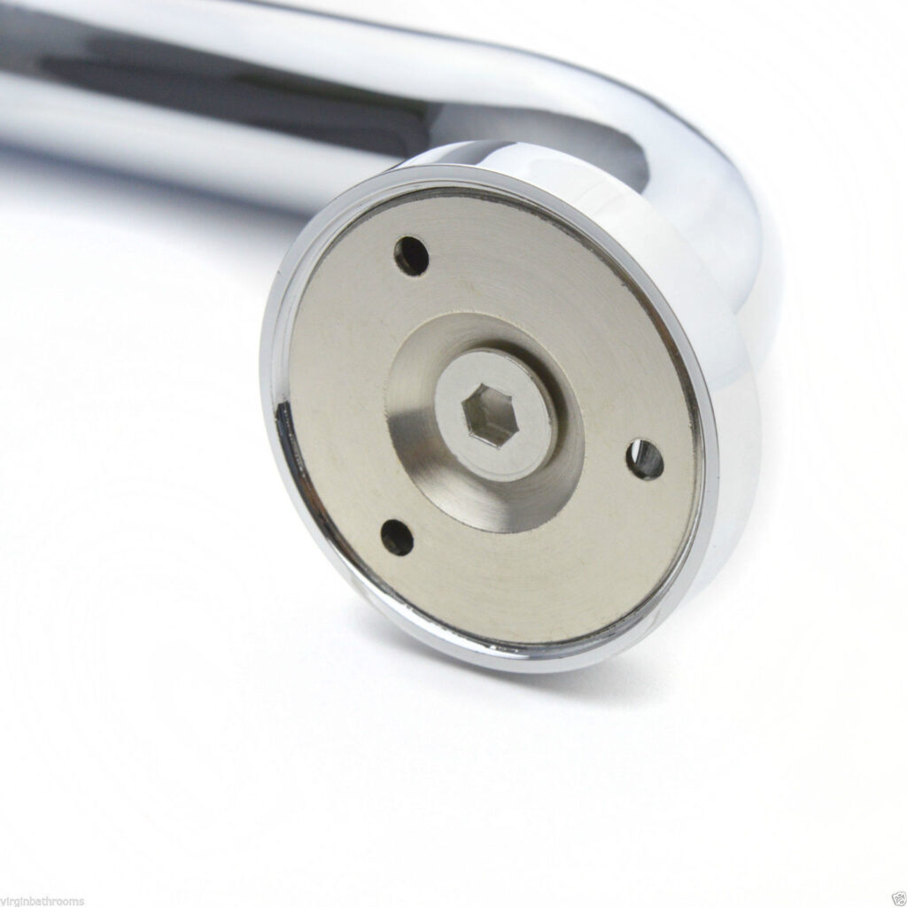 Angled Bathroom Grab Bar 370mm Modern Rail - Image 3