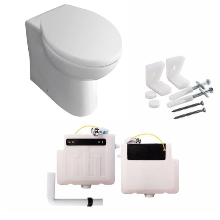 Back To Wall Toilet Pan BTW With Soft Close Seat And Concealed Cistern 520mm