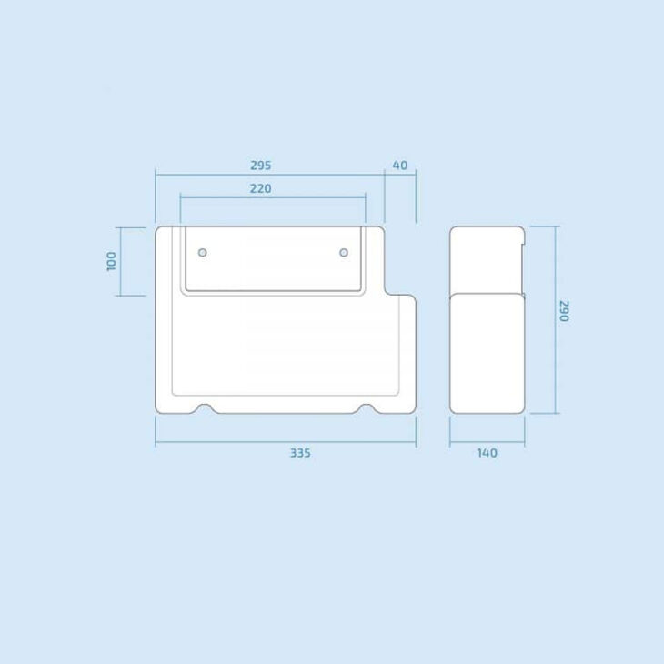 Back To Wall Toilet Pan BTW With Soft Close Seat And Concealed Cistern 520mm - Image 9
