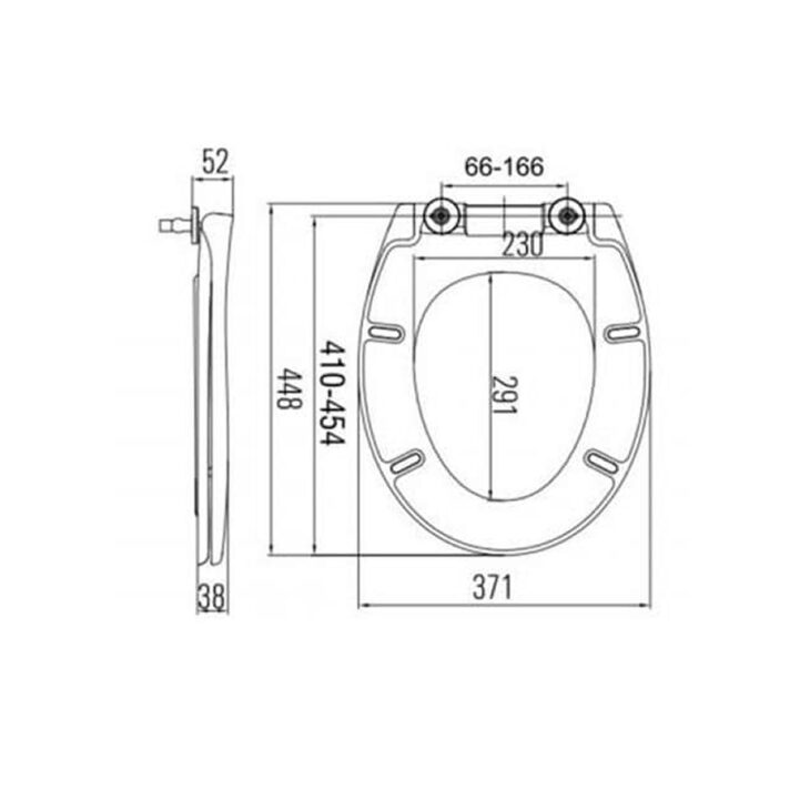 Back To Wall Toilet Pan BTW With Soft Close Seat And Concealed Cistern 520mm - Image 7