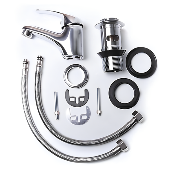 G4K Modern Single Lever Basin Tap with Waste - Chrome - Image 3