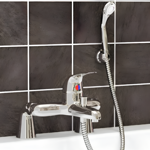 Kartell G4K Deck Mounted Bath Shower Mixer Tap - Chrome - Image 2