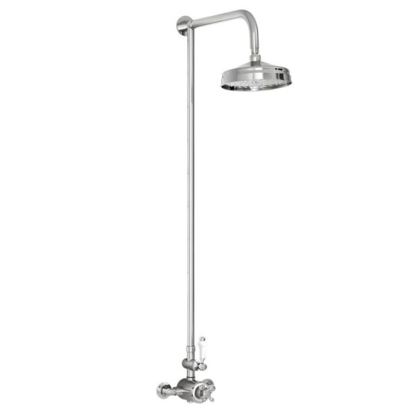 Sognare Chrome Traditional Rigid Riser Shower with Fixed Head