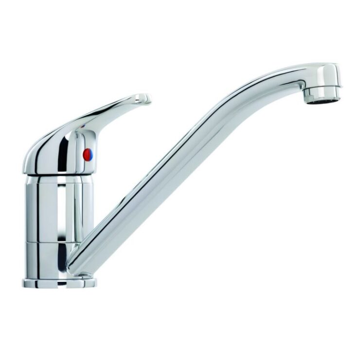 Arruba Kitchen Single Lever Mono Sink Mixer Tap - Chrome
