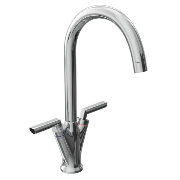 Twin Lever Kitchen Mixer Tap KT11 - Chrome