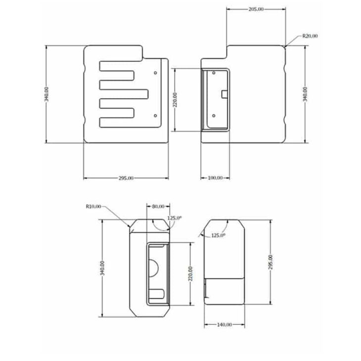 Front  Top Access Dual Flush Concealed Cistern- FAC002 - Image 3