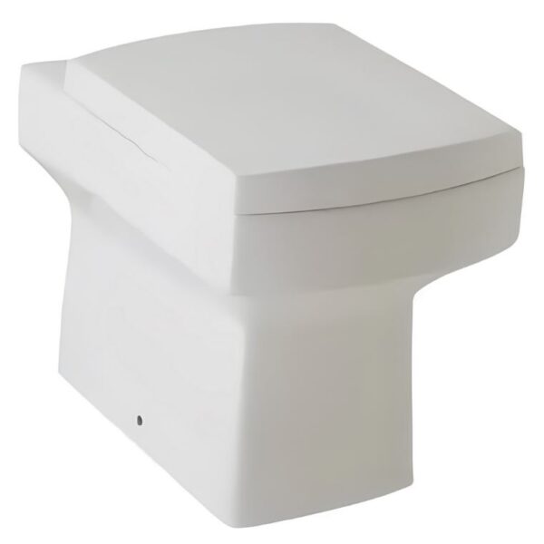 Embrace 520mm Square BTW Toilet Pan– Soft Close Seat