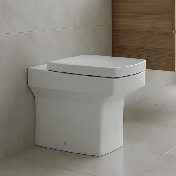 Embrace 520mm Square BTW Toilet Pan– Soft Close Seat