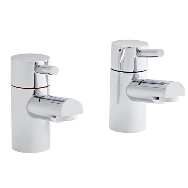 Kartell Plan Bath Pillar Taps TAP016PL - Chrome