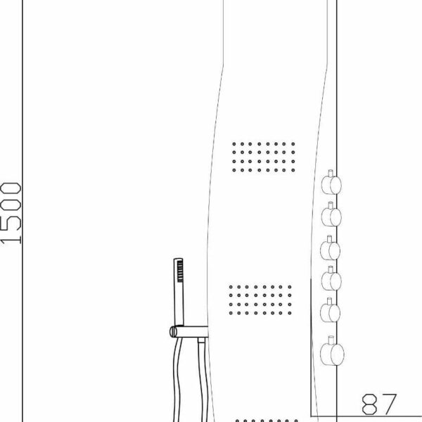 Italian Inspired Sognare Dream Steel Surface Shower Tower Panel - Image 3