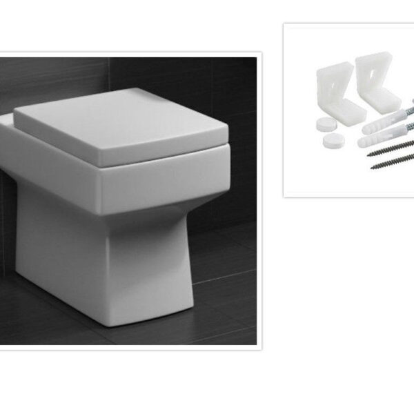 Embrace 520mm Square BTW Toilet Pan– Soft Close Seat - Image 3