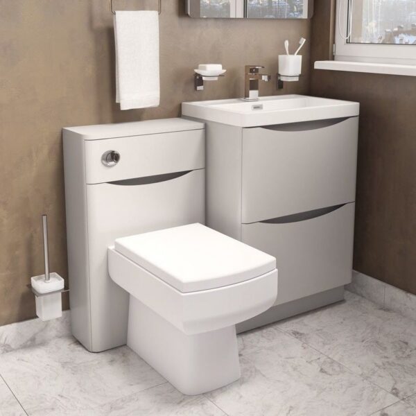 Alto Matt Grey 1100mm Floorstanding Furniture Pack With Basin - Image 2