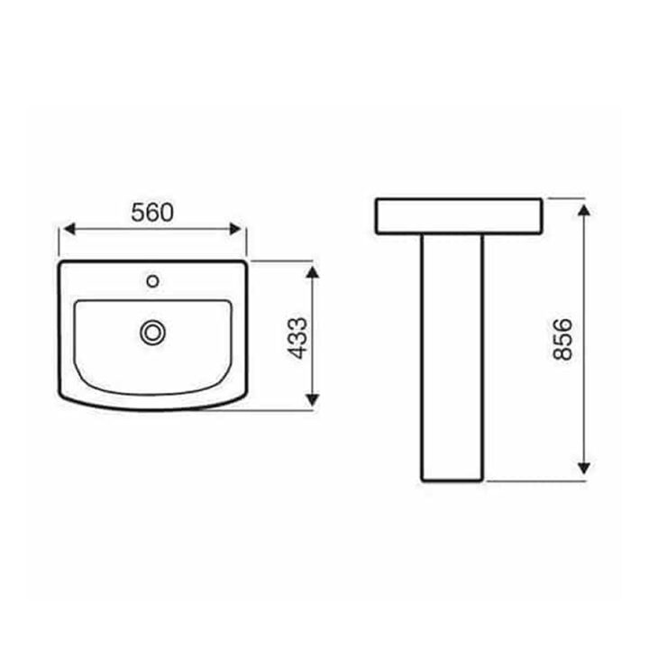 Cube Modern L Shaped 1700mm Shower Bathroom Suite - Image 8
