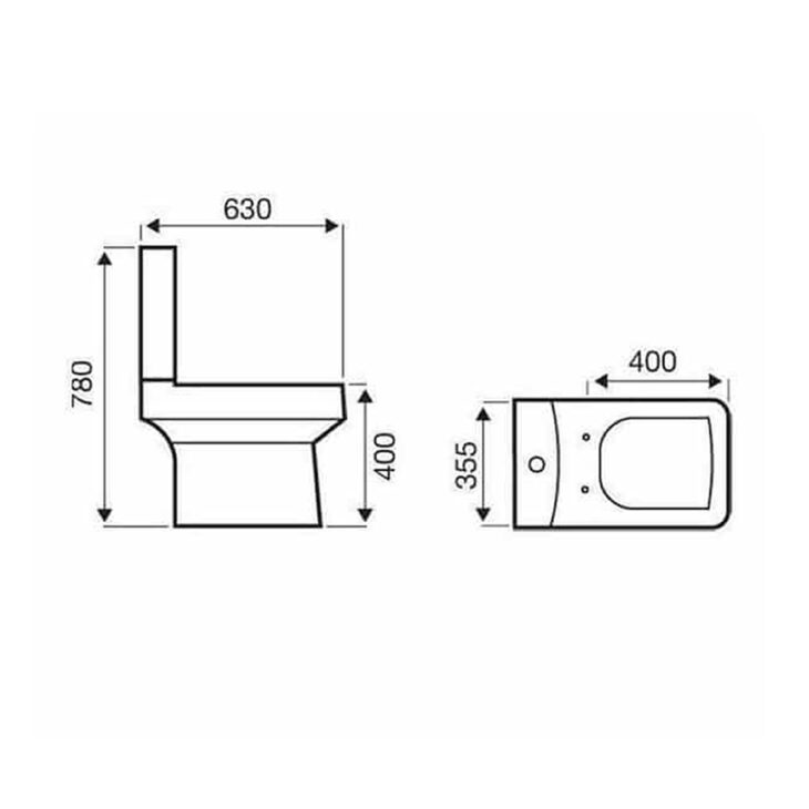 Cube Modern L Shaped 1700mm Shower Bathroom Suite - Image 9