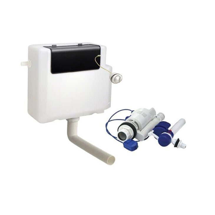 FAC001N Dual Flush Concealed Toilet Cistern Front / Side Entry