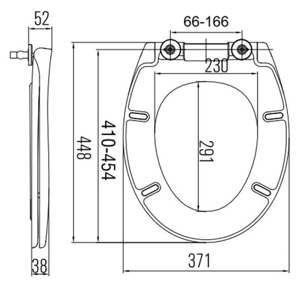 Soft-Close Replacement Toilet Seat Top-fix Quick Release White Hinges - Image 2