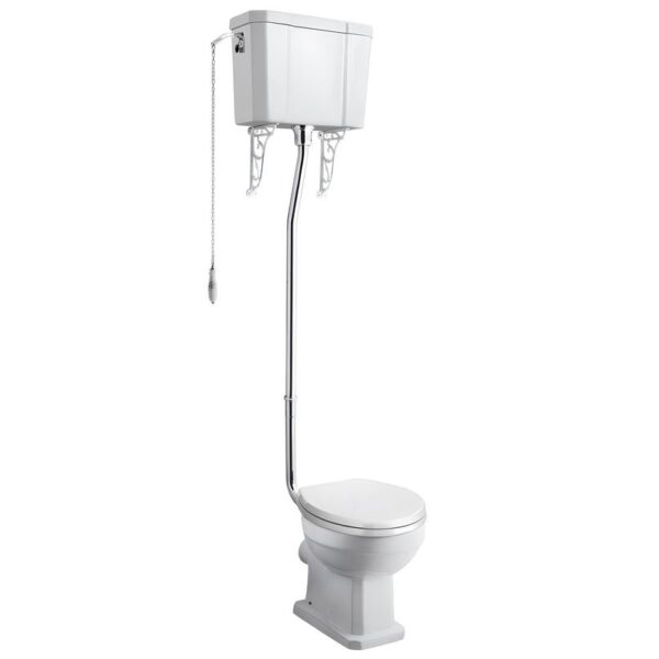 Traditional White High Level WC Toilet