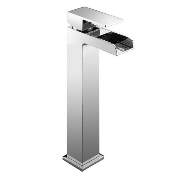 Waterfall High Rise Mono Basin Mixer Tap - Chrome - Image 3