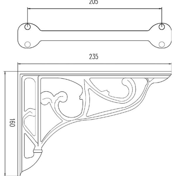 Ultra Chrome Ornate Cistern Brackets FA322 - Image 3