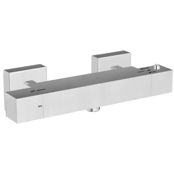 Sognare Square Thermostatic Bar Valve (Bottom Outlet) - Chrome