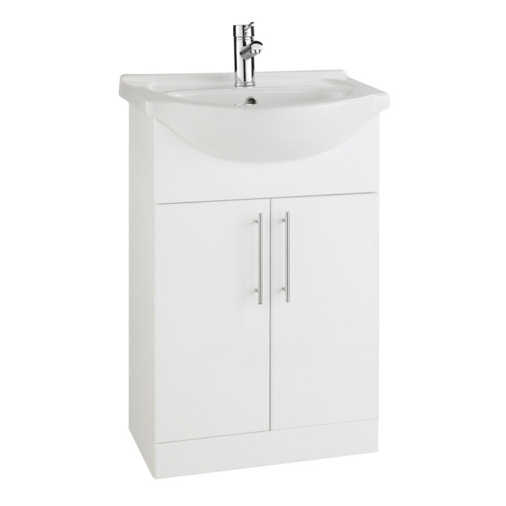 Impakt White 550mm Vanity Unit Floor Standing