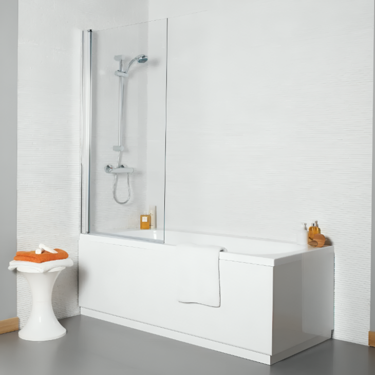 6mm Square Edge Single Bath Screen - Image 2
