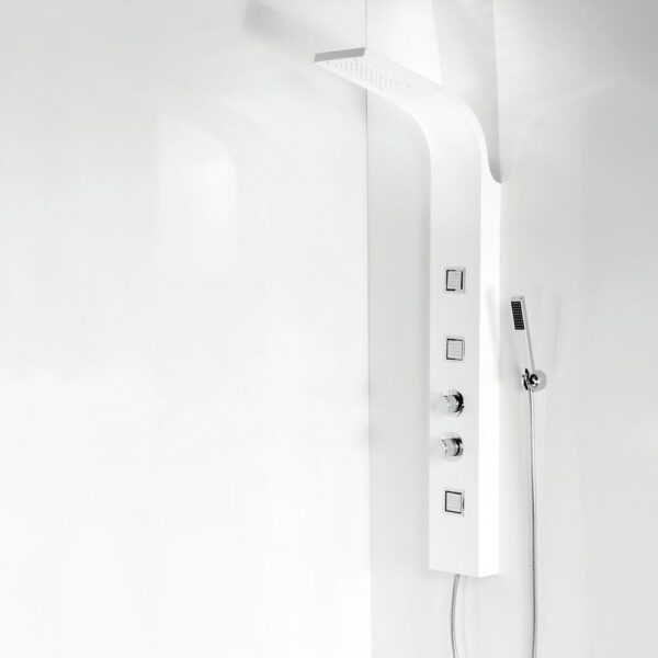 Cassellie Luna Tower Shower Panel (Thermostatic) – White-WSP002 - Image 2