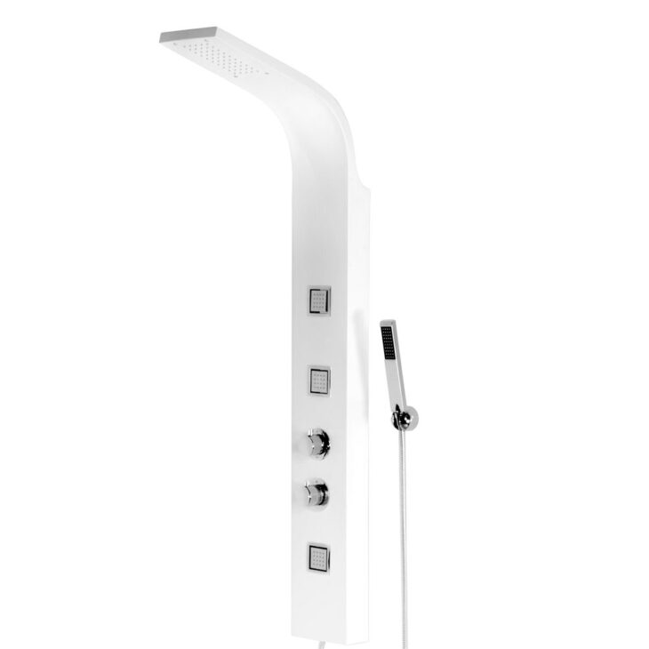 Cassellie Luna Tower Shower Panel (Thermostatic) – White-WSP002 - Image 3
