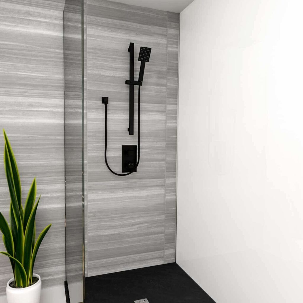 Mono Matt Black Concealed Valve & Slide Rail Shower Kit - Image 3