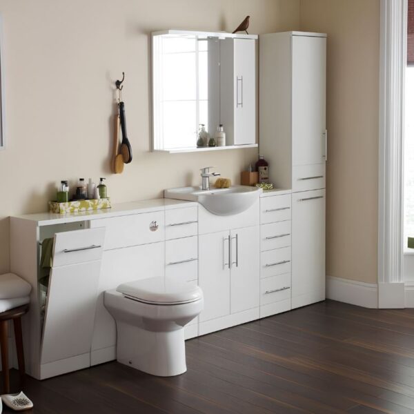 Kartell Impakt Bathroom Tall Boy Unit - 300mm Deep-1900mm High - Image 2