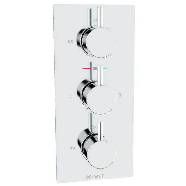 Delphin Triple Round Concealed Shower Valve