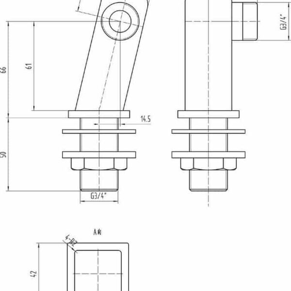 Ultra Square Inlet Legs Pillars Extension SX323 - Image 2