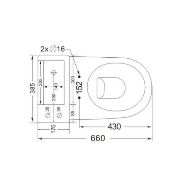 Space Saving All In One Toilet POT955CM - Image 4