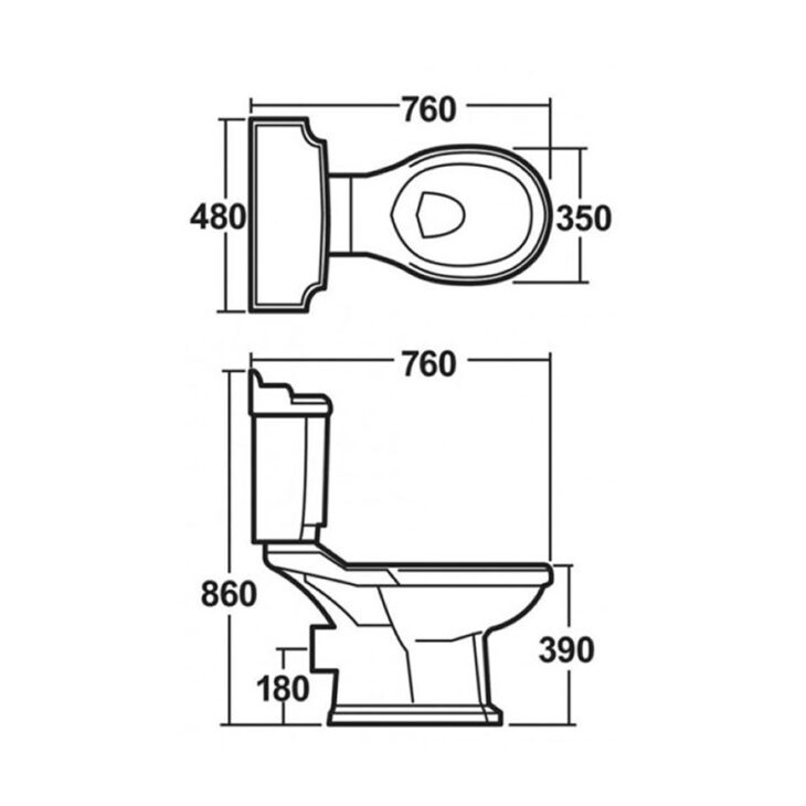 Fitzwilliam Legend Close Coupled Toilet & S/C Seat - Image 4