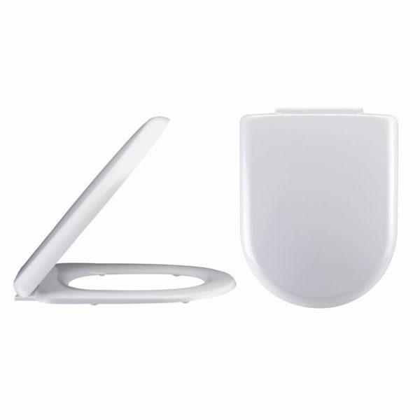 Premier Linton D-Shape Back To Wall Pan– Soft Close Seat - Image 4