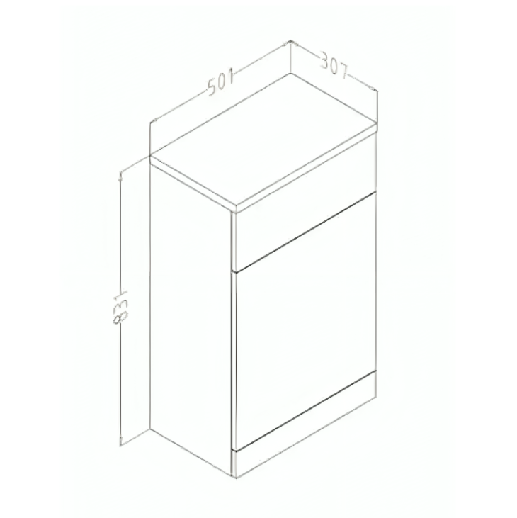 Kartell Impakt WC Unit 500mm x 300mm Floor Standing White - Image 2