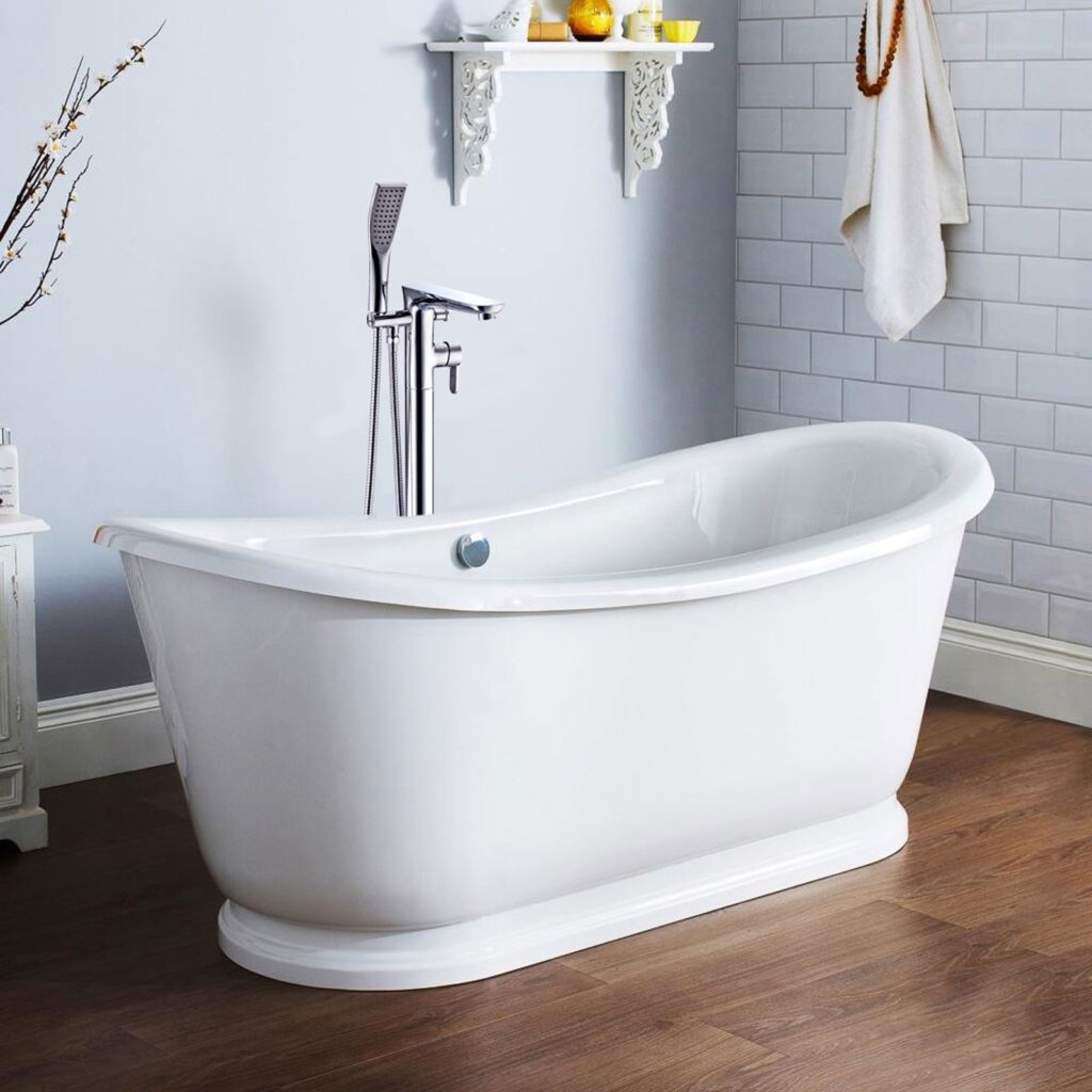 LC Freestanding Bath Shower Mixer Tap 88 - Chrome - Image 2