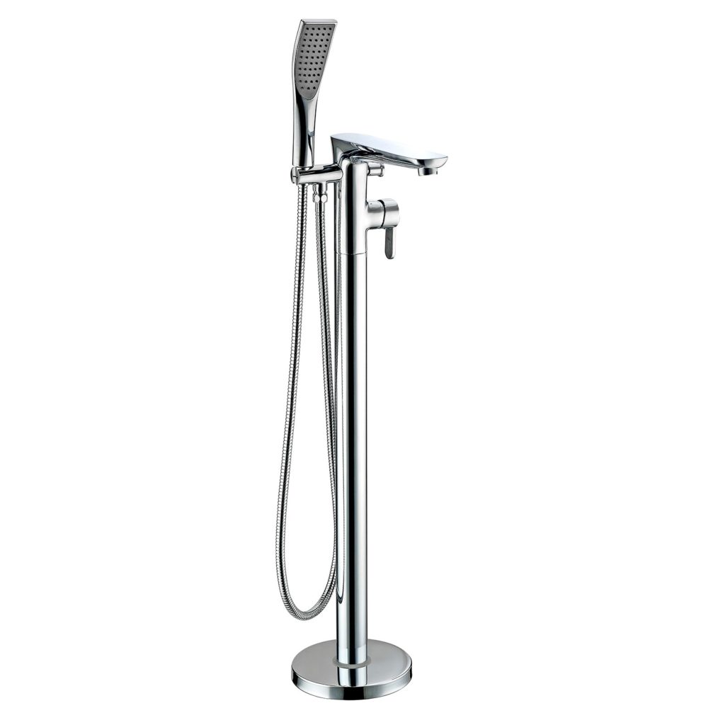 LC Freestanding Bath Shower Mixer Tap 88 - Chrome - Image 4