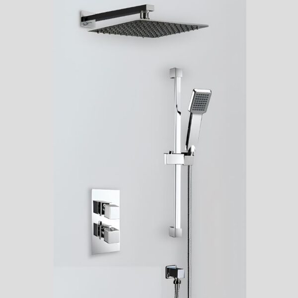 Cubico Dual Shower Valve 300mm Head Two Outlets