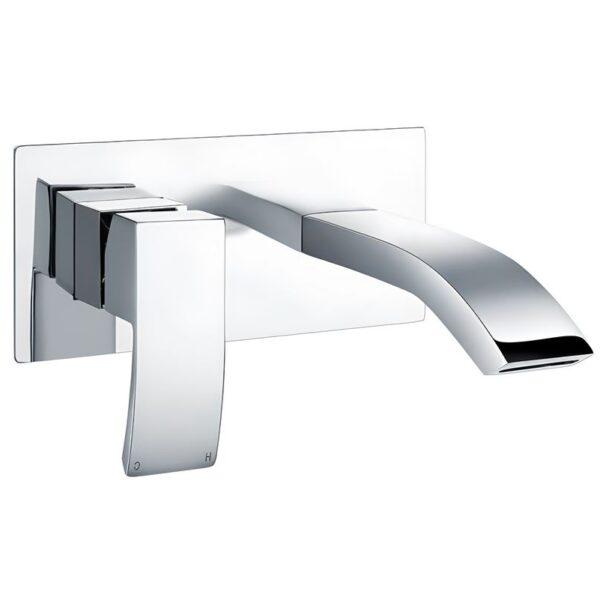 2 Hole Wall Mounted Basin Mixer - Chrome