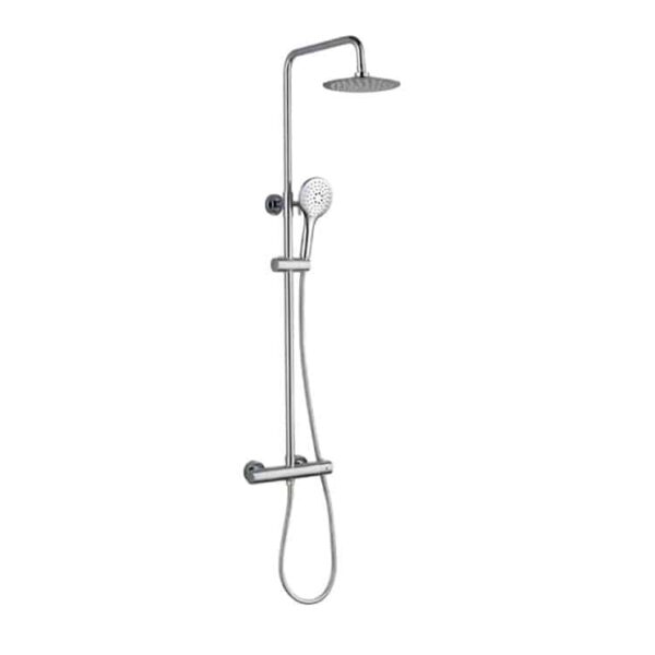 Sognare Mercury Round Telescopic Rigid Riser Complete Shower Kit