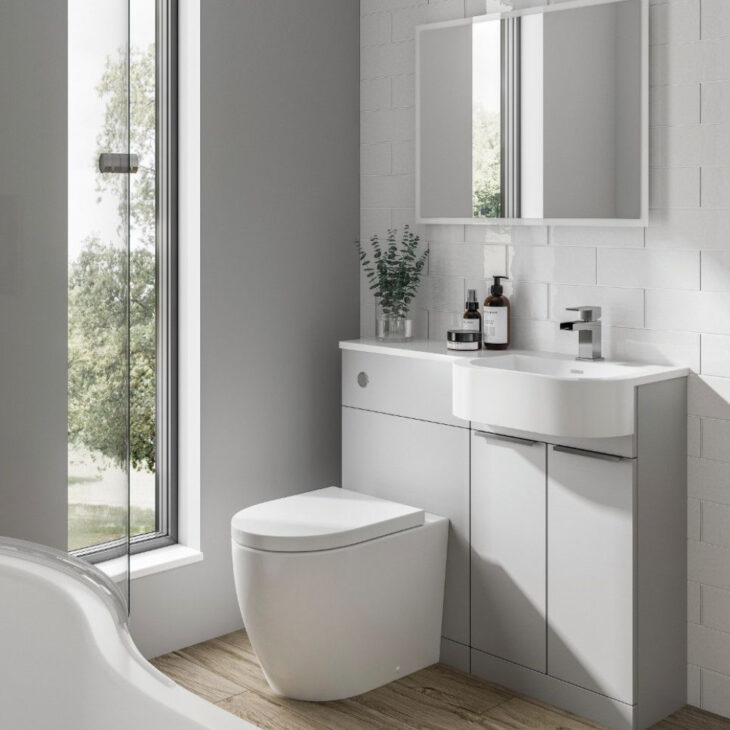 Elation P-Shape Slimline Combo Pearl Matt Grey 1010mm - Image 3