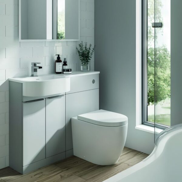 Elation P-Shape Slimline Combo Pearl Matt Grey 1010mm - Image 2