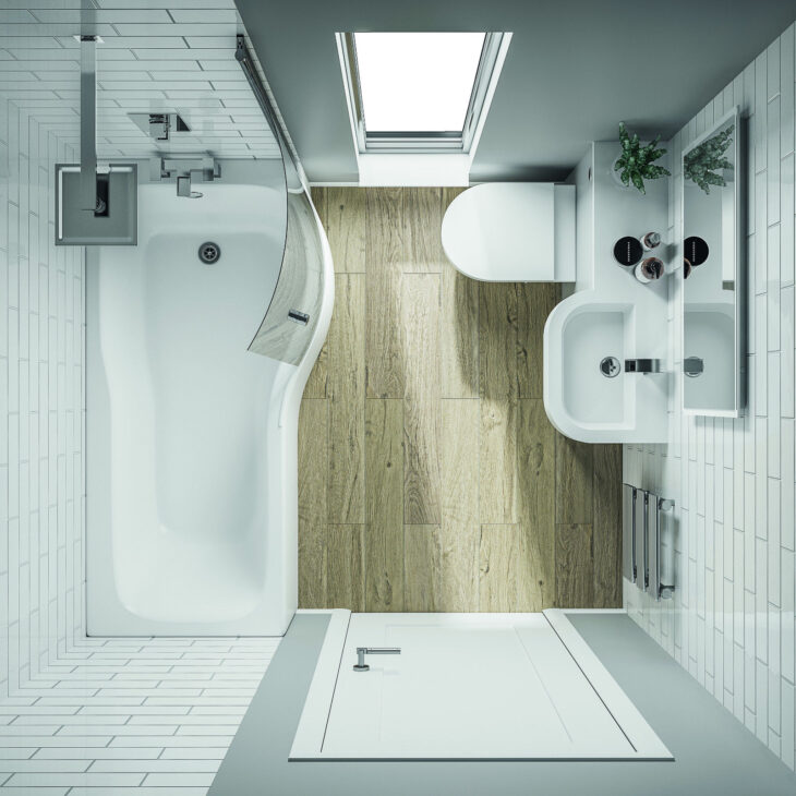 Elation P-Shape Slimline Combo Pearl Matt Grey 1010mm - Image 4
