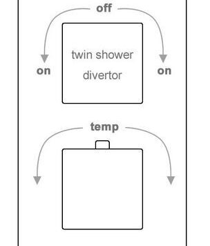 Cubico Dual Shower Valve 300mm Head Two Outlets - Image 4
