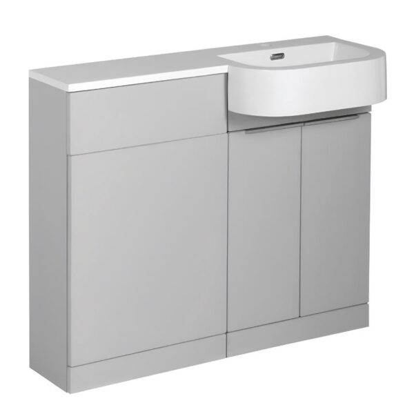 Elation P-Shape Slimline Combo Pearl Matt Grey 1010mm