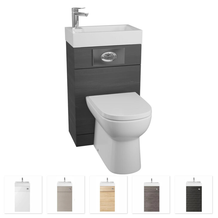 Athena Two in One Vanity & Toilet Unit Various Colours
