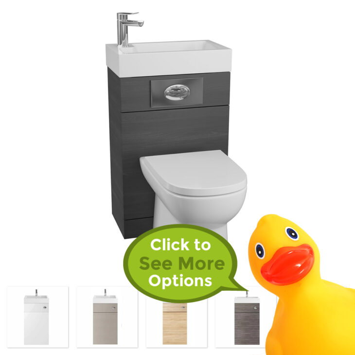 Athena Two in One Vanity & Toilet Unit Various Colours - Image 2