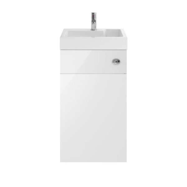 Athena Two in One Vanity & Toilet Unit Various Colours - Gloss White