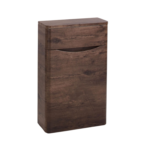 Bali 500mm WC Toilet Bathroom Unit In 4 Colours - Warm Chestnut Finish